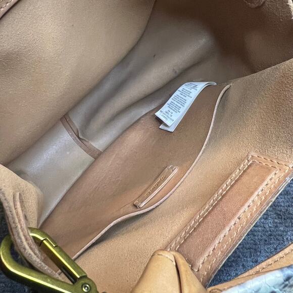 Madewell Sydney Crossbody Bag Snakeskin Embossed Leather Handle Removable Strap - Picture 5 of 16